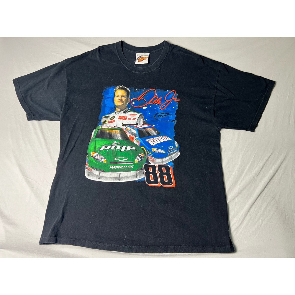 Vintage 2008 Dale Earnhardt Jr 88 NASCAR T Shirt Mens XL Black Winners Circle